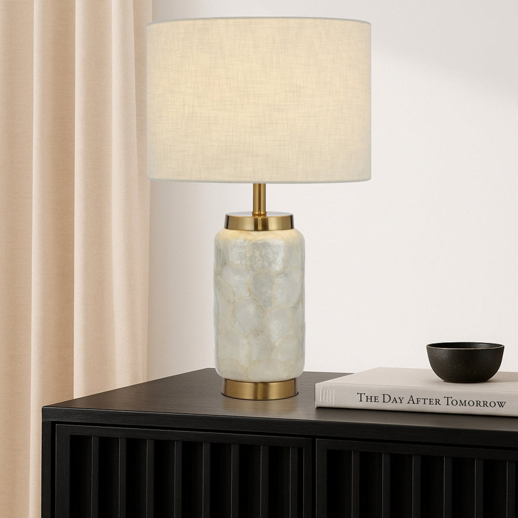 SENECA Table Lamp - White/Gold