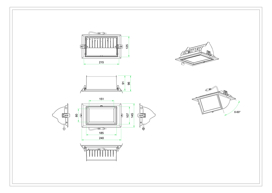 Shop Fitter- SFS009- White- Dual Wattage(30W/38W)