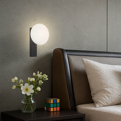 SKYLA Touch Wall Light - Black / Opal