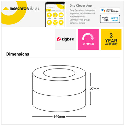 Ikuü Smart Zigbee Wireless Dimmer Dial Switch