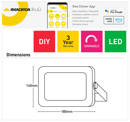 Ikuü Smart Wi-Fi Ridley Flood Light
