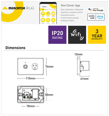 Ikuü Smart WiFi Single Power Point