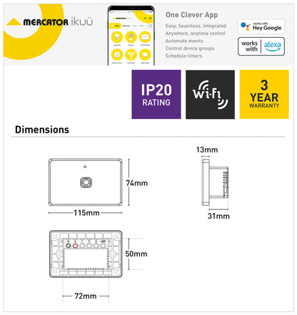 Ikuü Smart Wi-Fi Single Switch