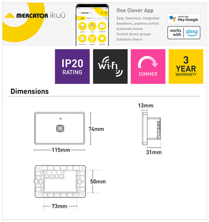 Ikuü Smart Wi-Fi Light Dimmer Switch