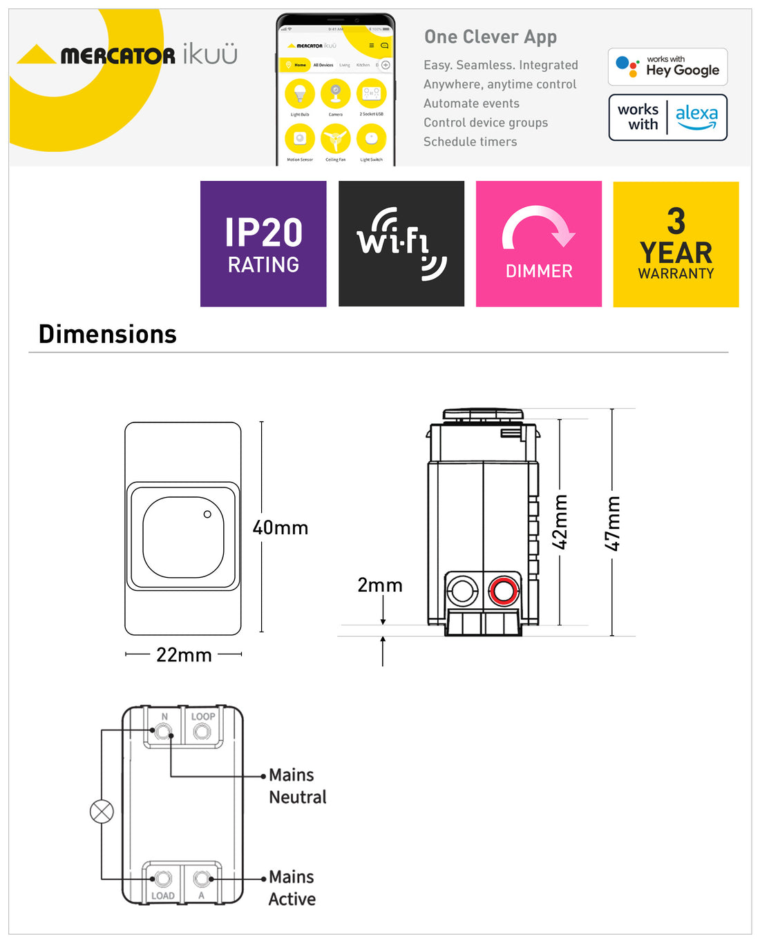 Ikuü Smart Wi-Fi Dimmer Mechanism