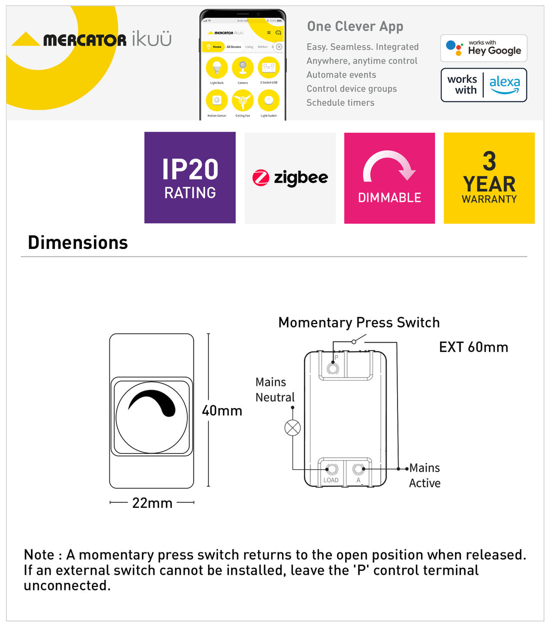Ikuü Smart Zigbee Rotary Dimmer Mechanism