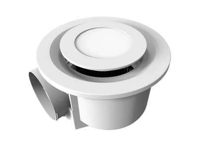 Modura AllAirPro 250 12W LED Panel Light Ceiling Exhaust Fan Round (High Air Extraction)