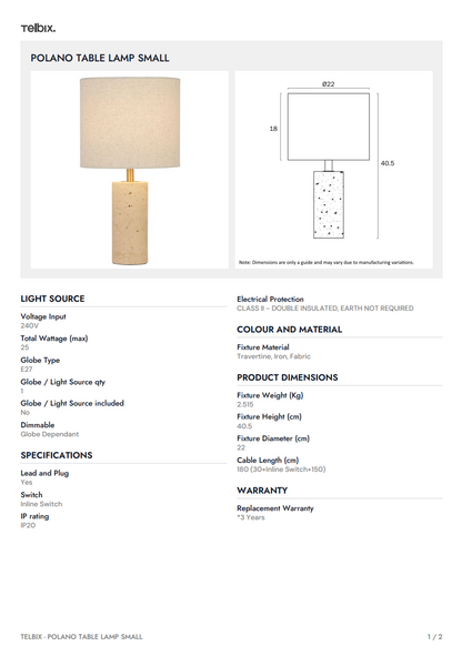 Polano Table Lamp - Small