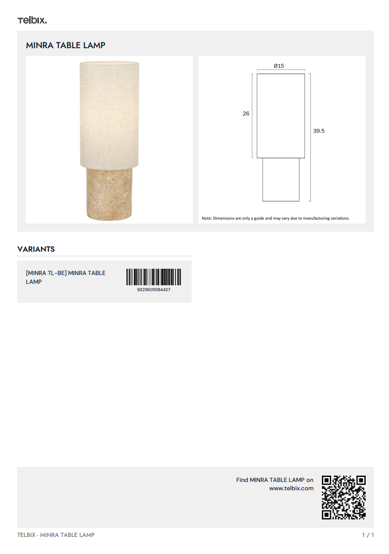 Minra Table Lamp