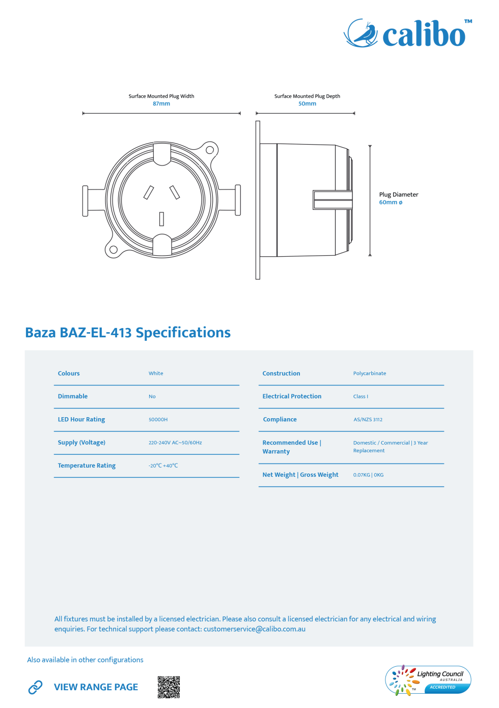 Calibo Baza Single Surface Socket