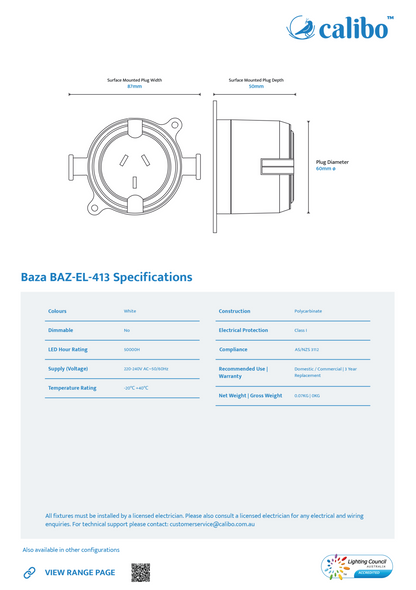 Calibo Baza Single Surface Socket