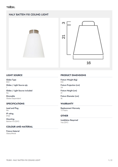 HALY Batten Fix Ceiling Light