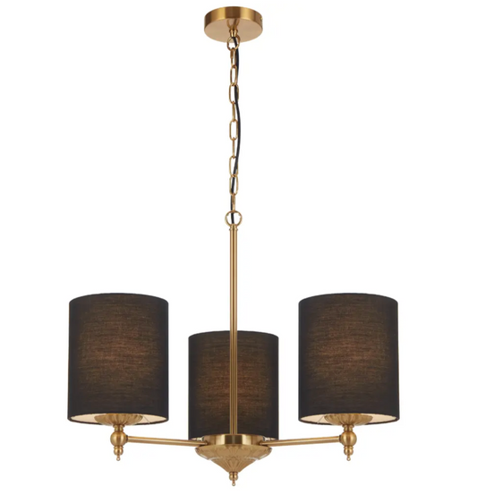 ARGOS 3 Pendant Light - Antique Gold/Black