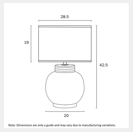 DAVILA Ceramic Table Lamp - White/Gold