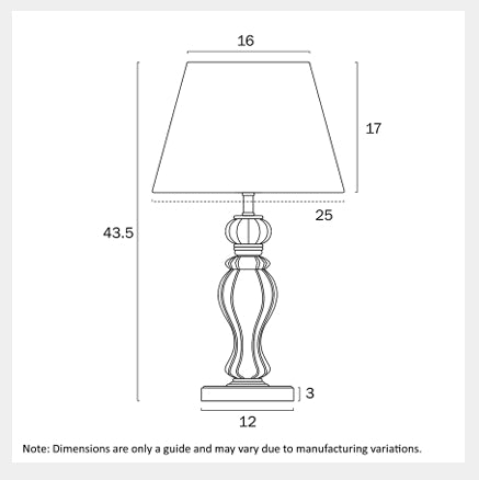 CADIZ Table Lamp - Antique Gold/Cream