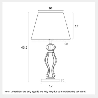 CADIZ Table Lamp - Antique Gold/Cream