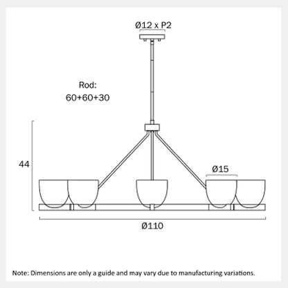 RADAM 8 Pendant Light - Black