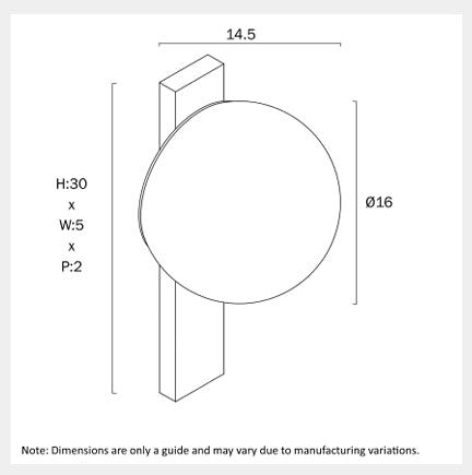 BERNAY Exterior LED Wall Light - Black