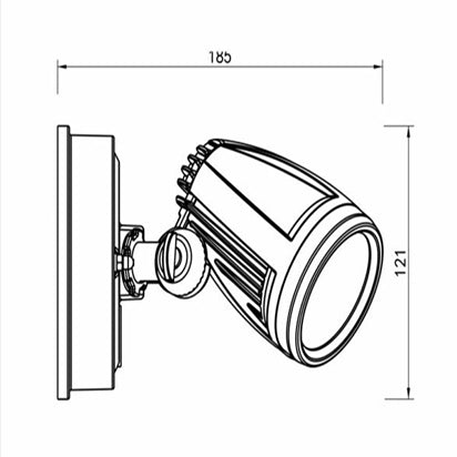 ILLUME Single Exterior LED Spotlight - Black