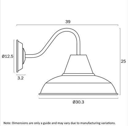 GORDON Exterior Wall Light - Black