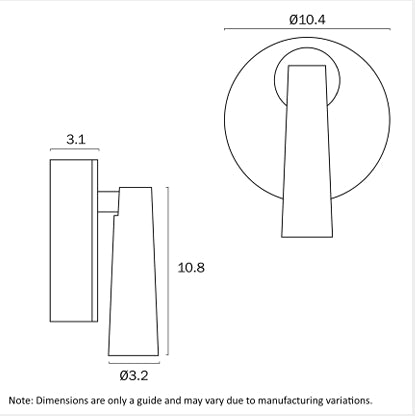LODAN LED Wall Light - Gun Metal
