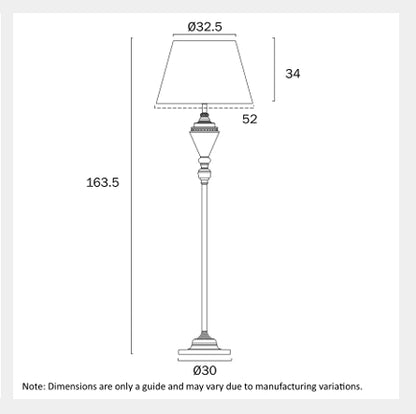 OXFORD Floor Lamp - Antique Brass/Gold