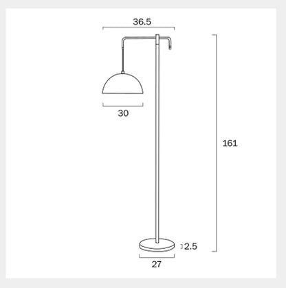 MARTHOS Floor Lamp - Black/Antique Gold
