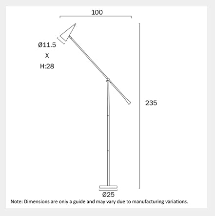 JIBARA Floor Lamp - Black/Brass