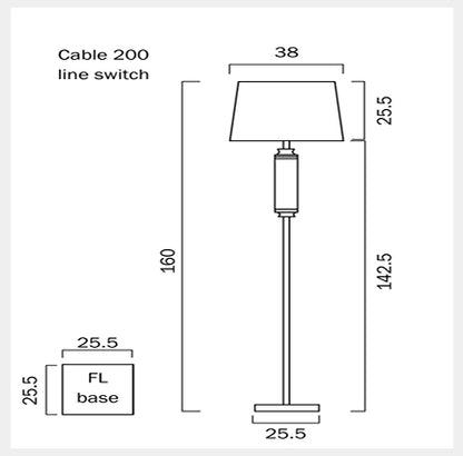 DORCEL Floor Lamp - Nickel/Clear