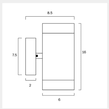 RIVA Single Exterior Wall Light - Stainless Steel