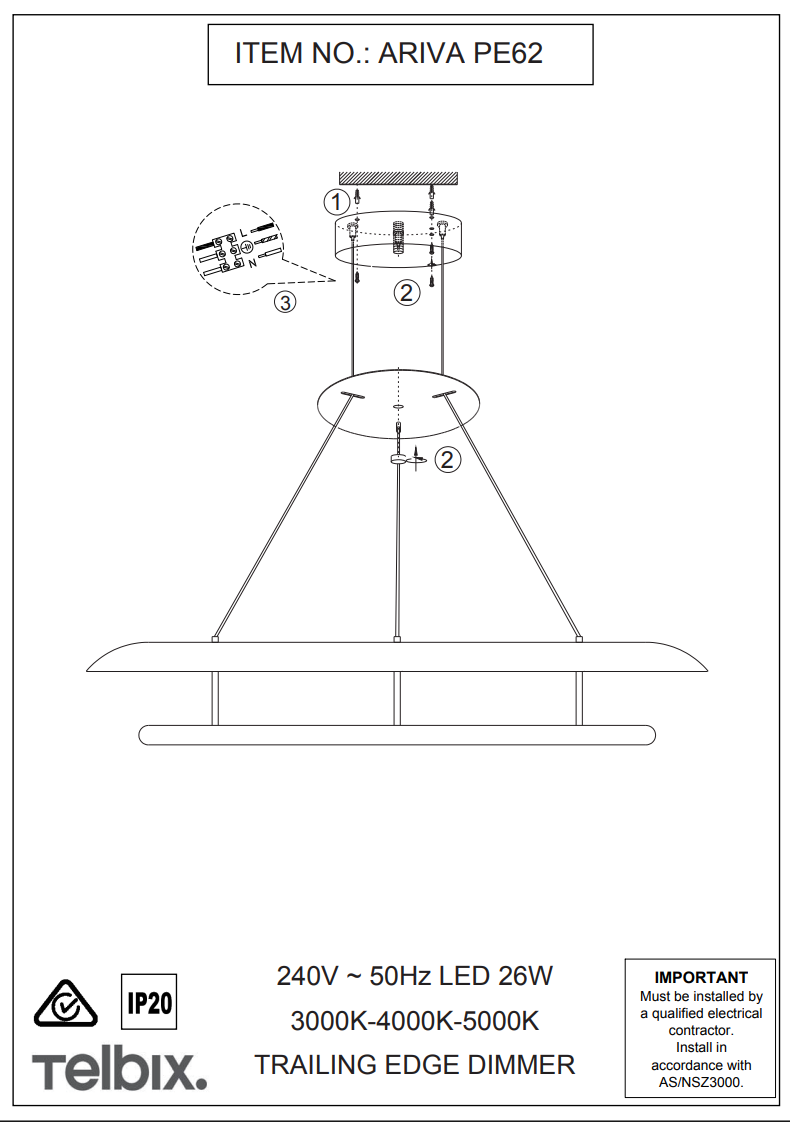 Ariva 62 Pendant Light