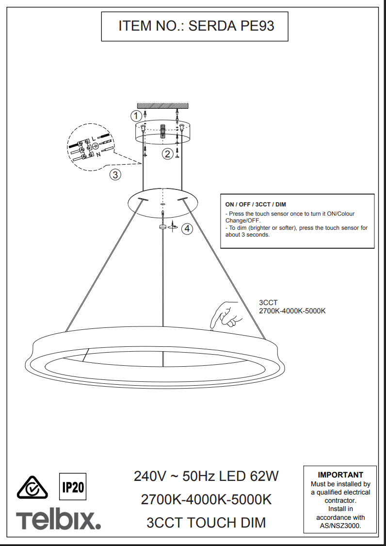 Serda 93 Pendant Light