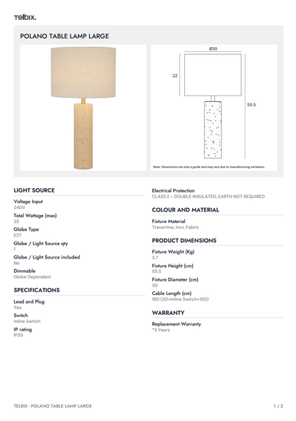 Polano Table Lamp - Large