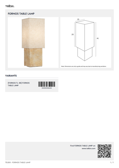 Fornos Table Lamp