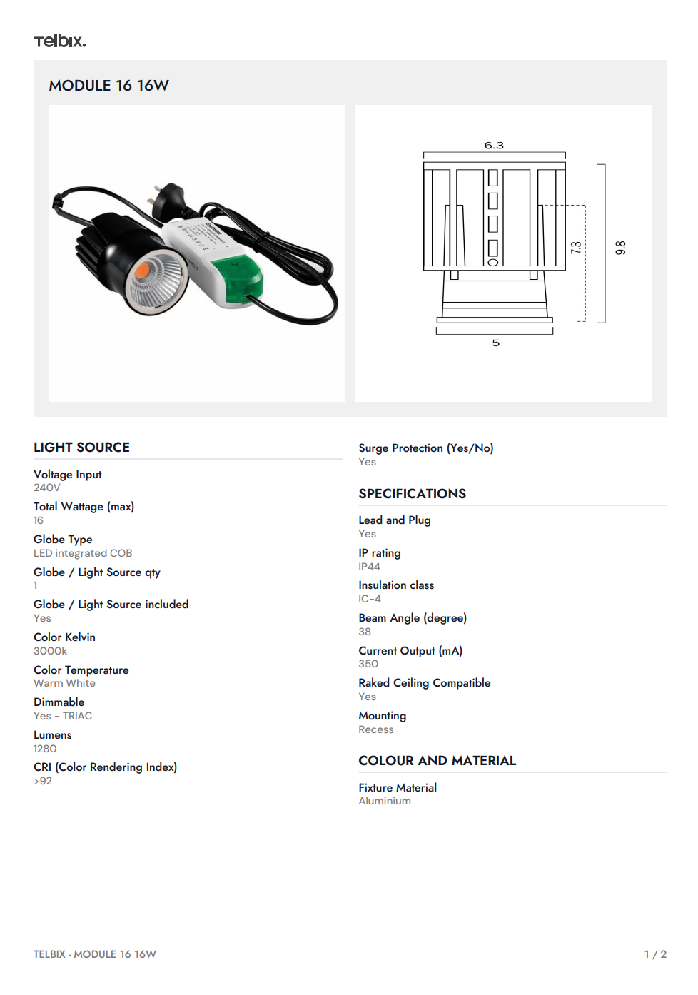 MODULE 16 16w - 3000K