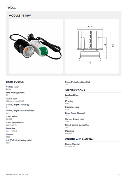 MODULE 16 16w - 3000K