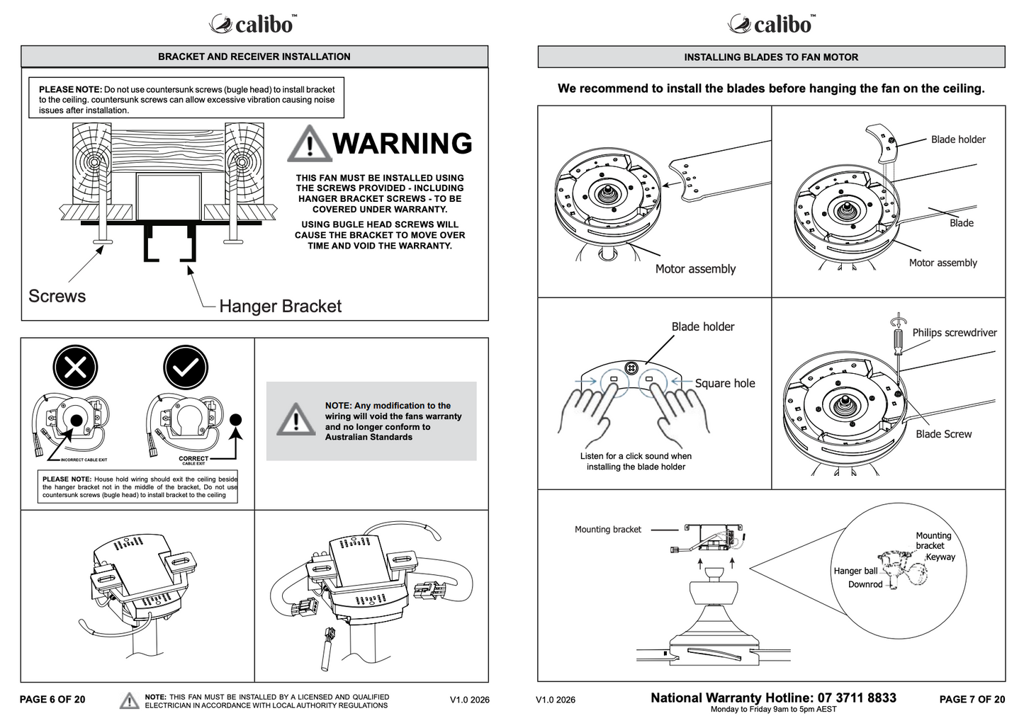 Calibo Breeze Silent Pro 48" DC Ceiling Fan with 3CCT LED and Remote Control - Black