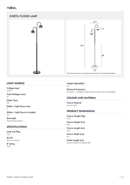 ONETA Floor Lamp – White
