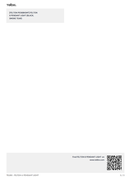 FELTON 6 Pendant Light - Black/Clear Prism