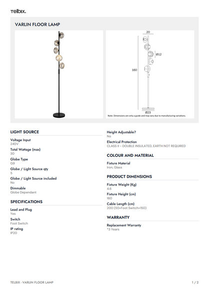 VARLIN Floor Lamp - Black
