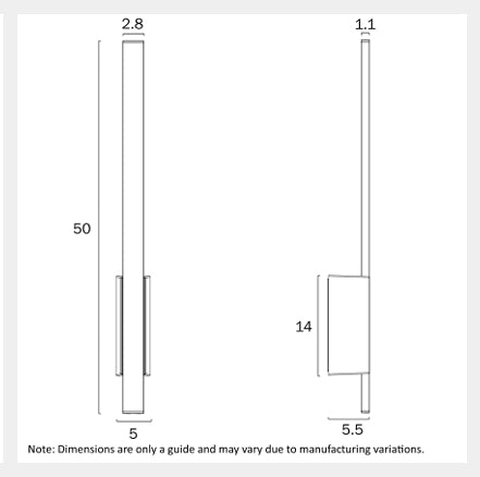 MASTO Single LED Wall Light - White