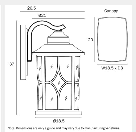 LENORE Exterior LED Wall Light Large- White