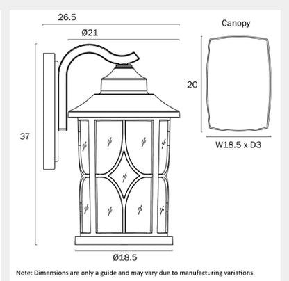 LENORE Exterior LED Wall Light Large- White