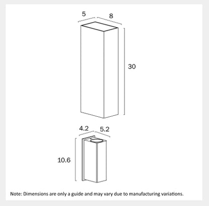 RYLAND Exterior LED Wall Light - Brass