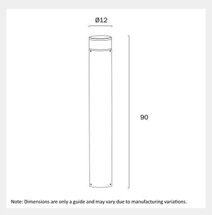 NORAL Exterior LED Bollard Light - Black/Clear