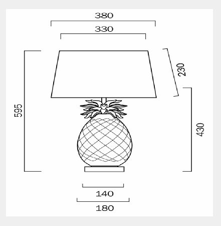 ANANAS Table Lamp - Champagne