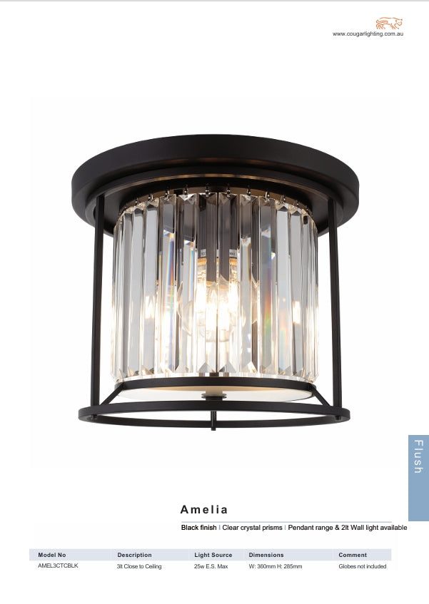 Amelia 3lt Close To Ceiling