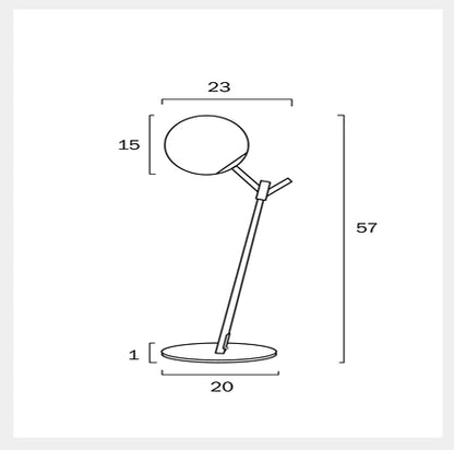 OHH Table Lamp - Black/Opal Matt