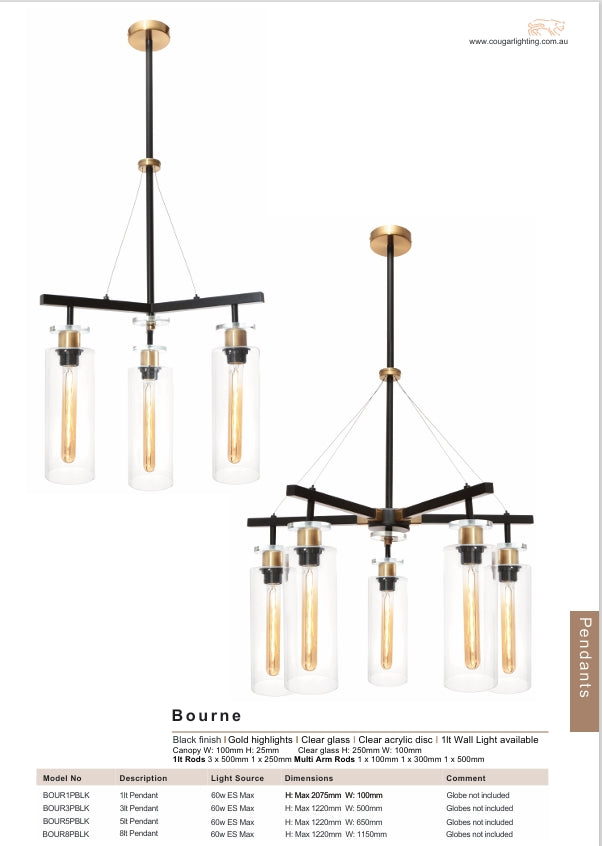 Bourne 3 Light Pendant