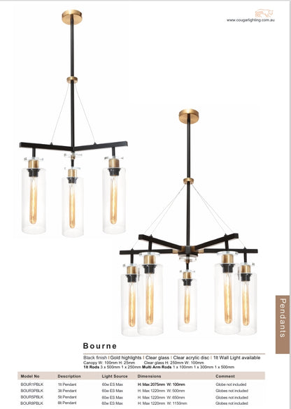 Bourne 3 Light Pendant